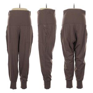 Danskin Jogger Womens Sz SP Brown Harem Boyfriend High Rise Waist Pull On Pants